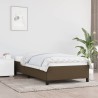 Cadre de lit sans matelas marron foncé 80x200 cm tissu 
