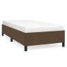 Cadre de lit sans matelas marron foncé 80x200 cm tissu 