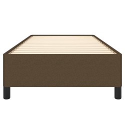 Cadre de lit sans matelas marron foncé 80x200 cm tissu 