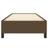 Cadre de lit sans matelas marron foncé 80x200 cm tissu 