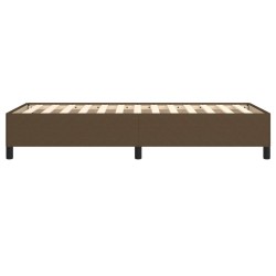 Cadre de lit sans matelas marron foncé 80x200 cm tissu 