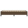 Cadre de lit sans matelas marron foncé 80x200 cm tissu 