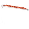 Auvent rétractable orange et marron 3x2,5 m tissu et aluminium 