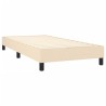 Sommier à lattes de lit et matelas Crème 90x190 cm Tissu 