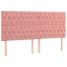 Tête de lit à LED Rose 180x7x118/128 cm Velours 