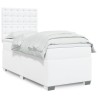 Sommier à lattes de lit avec matelas Blanc 90x190 cm Similicuir 
