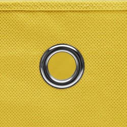 Boîtes de rangement avec couvercles 10 pcs 28x28x28 cm Jaune 