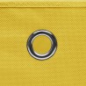 Boîtes de rangement avec couvercles 10 pcs 28x28x28 cm Jaune 