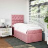 Sommier à lattes de lit avec matelas Rose 90x190 cm Velours 