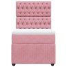 Sommier à lattes de lit avec matelas Rose 90x190 cm Velours 
