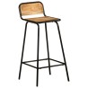 Chaises de bar lot de 2 bois de manguier solide 
