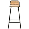 Chaises de bar lot de 2 bois de manguier solide 