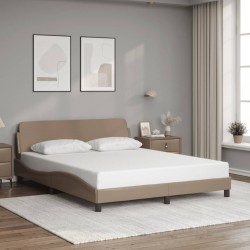 Cadre de lit sans matelas cappuccino 160x200 cm similicuir 