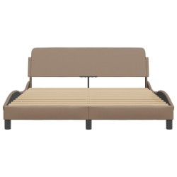 Cadre de lit sans matelas cappuccino 160x200 cm similicuir 