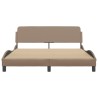 Cadre de lit sans matelas cappuccino 160x200 cm similicuir 