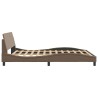 Cadre de lit sans matelas cappuccino 160x200 cm similicuir 