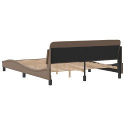 Cadre de lit sans matelas cappuccino 160x200 cm similicuir 