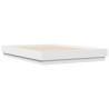 Cadre de lit avec LED sans matelas blanc 135x190 cm 