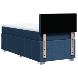 Sommier à lattes de lit avec matelas Bleu 80x200 cm Tissu 