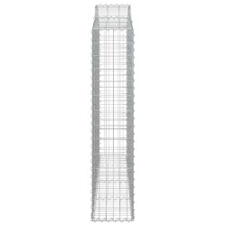 Paniers à gabions arqués 4 pcs 200x30x140/160 cm Fer galvanisé 