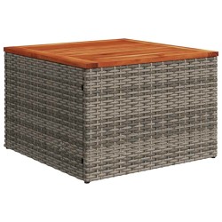 Salon de jardin 5 pcs avec coussins gris résine tressée 