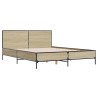 Cadre de lit sans matelas chêne sonoma 150x200 cm 