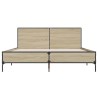 Cadre de lit sans matelas chêne sonoma 150x200 cm 