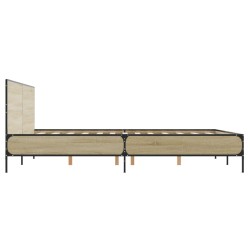 Cadre de lit sans matelas chêne sonoma 150x200 cm 