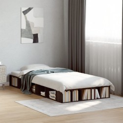 Cadre de lit sans matelas chêne marron 90x200 cm 