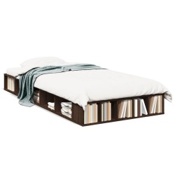 Cadre de lit sans matelas chêne marron 90x200 cm 