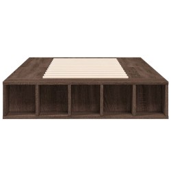 Cadre de lit sans matelas chêne marron 90x200 cm 