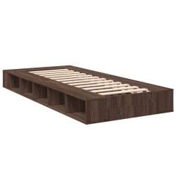 Cadre de lit sans matelas chêne marron 90x200 cm 