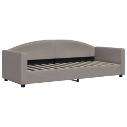 Lit de repos sans matelas taupe 80x200 cm tissu 