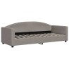Lit de repos sans matelas taupe 80x200 cm tissu 