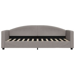 Lit de repos sans matelas taupe 80x200 cm tissu 