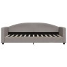 Lit de repos sans matelas taupe 80x200 cm tissu 