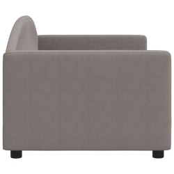 Lit de repos sans matelas taupe 80x200 cm tissu 
