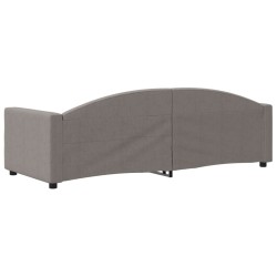 Lit de repos sans matelas taupe 80x200 cm tissu 