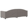Lit de repos sans matelas taupe 80x200 cm tissu 