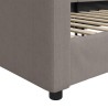 Lit de repos sans matelas taupe 80x200 cm tissu 