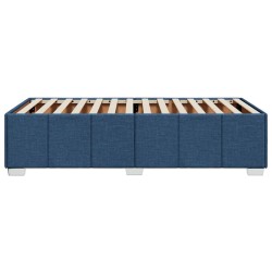 Cadre de lit sans matelas bleu 100x200 cm tissu 