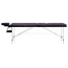 Table de massage pliable 3 zones Aluminium Violet 