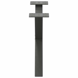 Pieds de table basse en forme de X, 2 pièces, anthracite, 50 x (30-31) cm, acier 