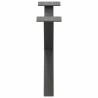 Pieds de table basse en forme de X, 2 pièces, anthracite, 50 x (30-31) cm, acier 