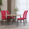 Chaises à manger lot de 4 Rouge bordeaux Velours 