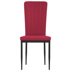 Chaises à manger lot de 4 Rouge bordeaux Velours 