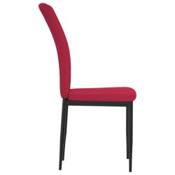 Chaises à manger lot de 4 Rouge bordeaux Velours 