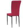 Chaises à manger lot de 4 Rouge bordeaux Velours 