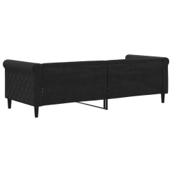 Lit de repos sans matelas noir 80x200 cm velours 