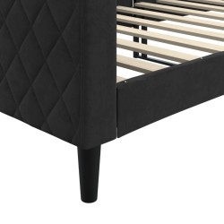 Lit de repos sans matelas noir 80x200 cm velours 